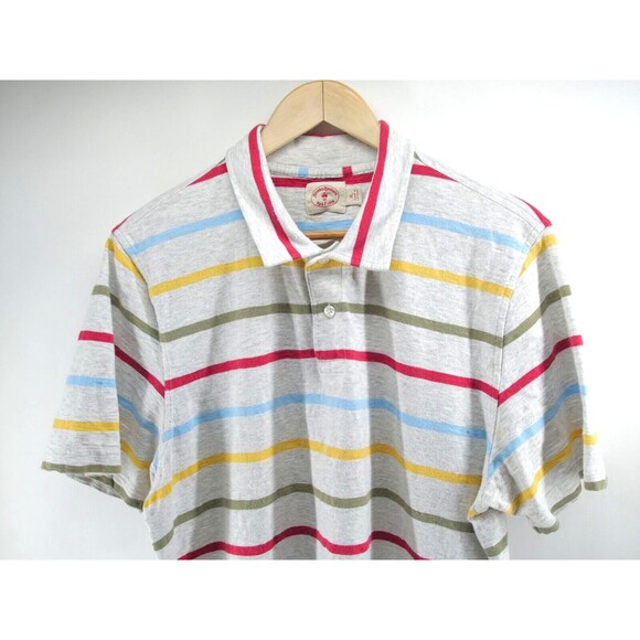 Brooks Brothers Red Fleece Polo Shirt Mens XL Multicolor‎ Stripes Short Sleeve - Picture 2 of 7